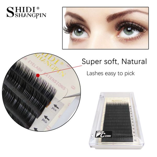 

false eyelashes shidishangpin 12 rows individual fake extension supplies professional mink extensions lashes materials