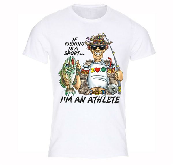 

mens fishing is a sport i'm an athlete funny fish fisherman gift dad t-shirt gym tee shirt