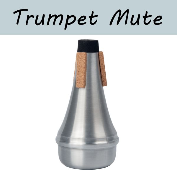 

NAOMI Trumpet Mute Aluminum Trumpet Mute Straight Practice Silver Color