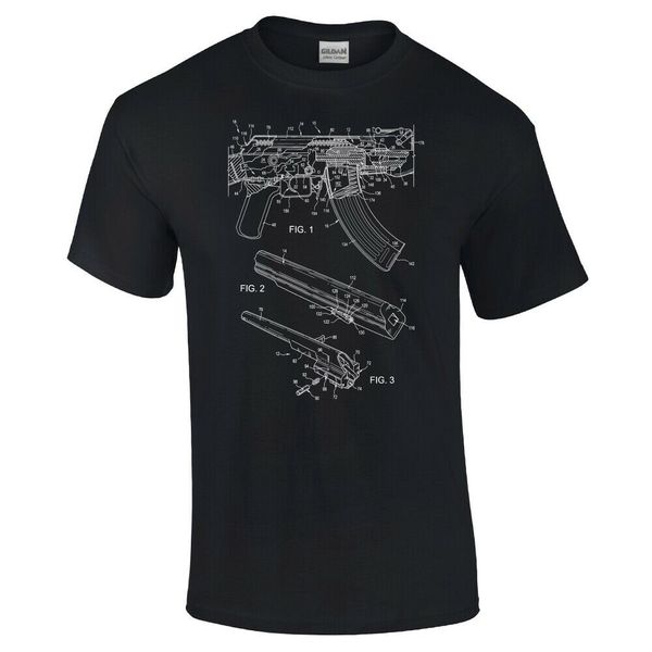 

ak-47 rifle shirt ak-47 shirt ak-47 gun enthusiast military gift men's 2019 new short sleeve hipster male tees shirt