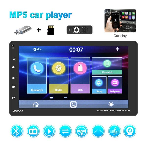 

9 inch car multimedia player 1din navigation bluetooth car-play auto stereo universal multimedia radio player b
