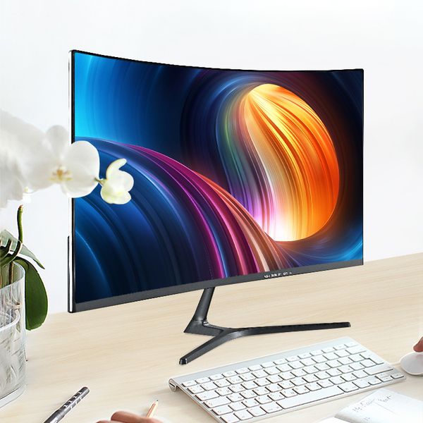 

anmite 23.8 24 inch fhd hdmi hdr curved tft lcd monitor gaming game competition led computer display screen hdmi vga