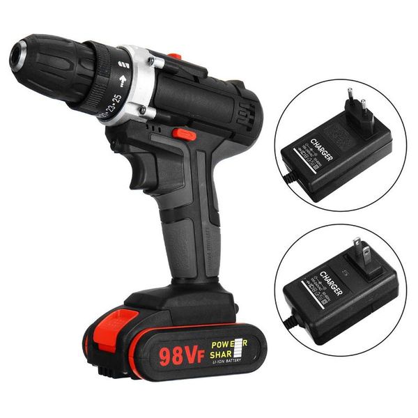 

98vf electric impact drill 50n.m cordless screwdriver electric power screwdriver drill home building diy tools high torque