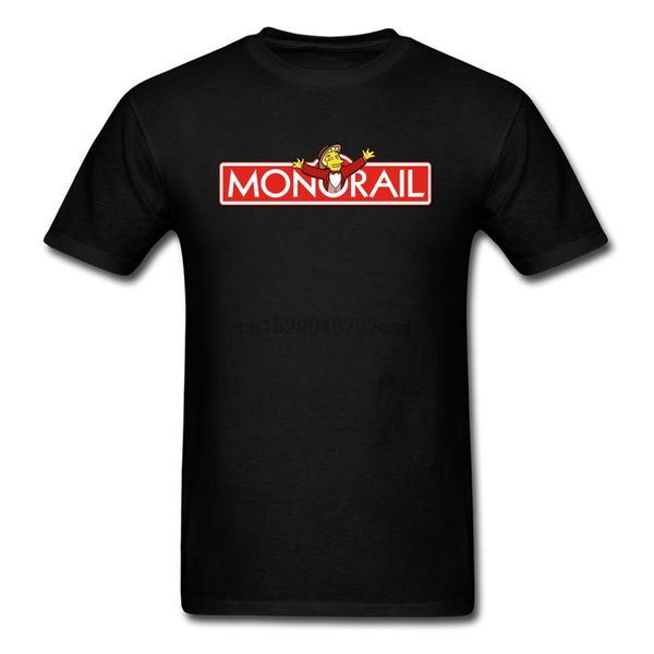 

monorail bart t shirt men black tshirt cartoon t-shirt funny school cotton tees hip hop groups clothes custom shop