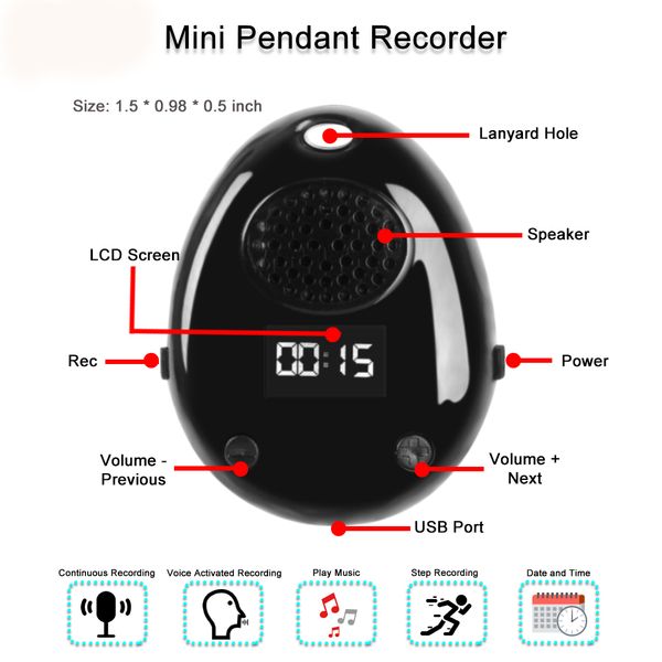 

digital mini voice recorder with voice actived and mp3 player build in 8gb memory