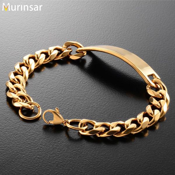 

wholesale width 8mm/22cm bracelet for men women stainless steel bracelets blank titanium steel bracelet cuban chains jewelry, Black