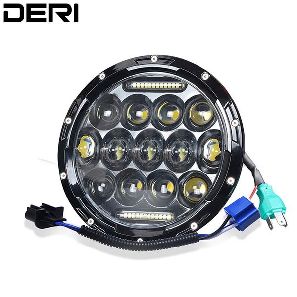 

7 inch 80w led headlight h13 h4 high low beam round mixed mode cars day running lights for lada for urban niva 4x4