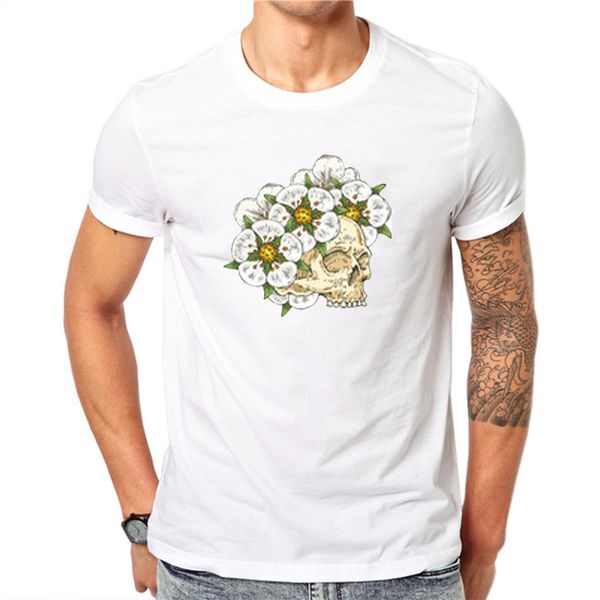 

lettbao funny 3d effect skull design men's t shirt spring and summer casual novelty cool t-shirt boy cool hipster printed