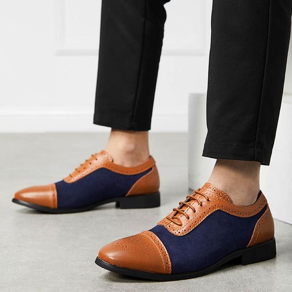 

dress shoes business men 2021 fashion classic leather men's suits slip on oxfords 48, Black