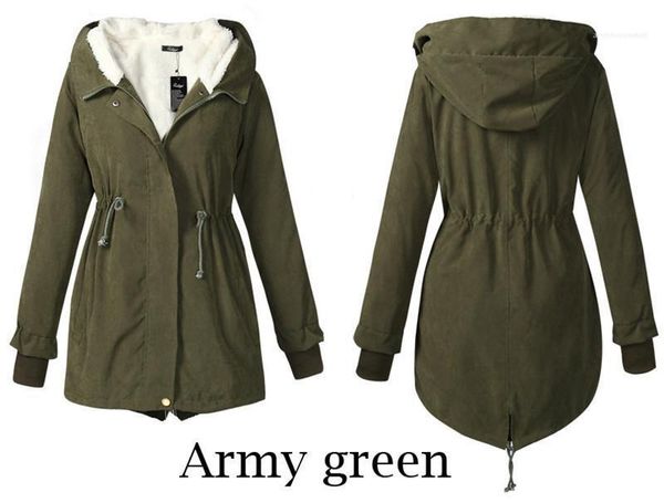 

with zipper winter womens designer coats thick hooded long sleeve womens jackets fashion solid color female outerwear, Black;brown
