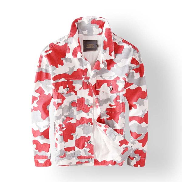 

kiovno mens hip hop streetwear jeans jackets camouflage printed denim jackets coats male clothing, Black;brown
