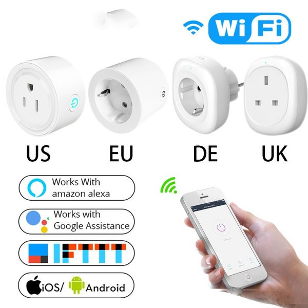 

uk us eu wifi smart socket power plug outlet remote control energy monitor works with amazon alexa google home no hub required
