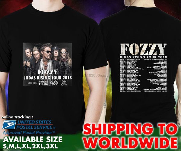 

fozzy judas rising tour dates 2020 black t shirt
