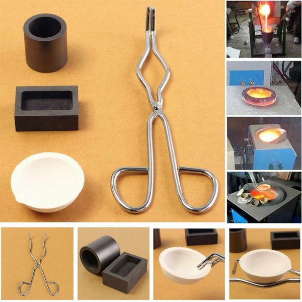 

6oz graphite crucible cup furnace refining melting gold silver tools 58x21mm