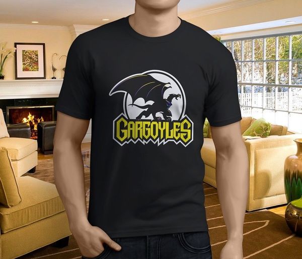

new popular gargoyles fiction icon men's black t-shirt size s-3xlloose black men t shirts homme tees