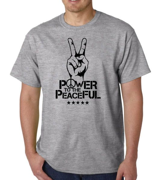

fashion 2019 tee mens power to the peaceful t-shirt war anti-flag franti spearhead politics geek quote print t shirts men