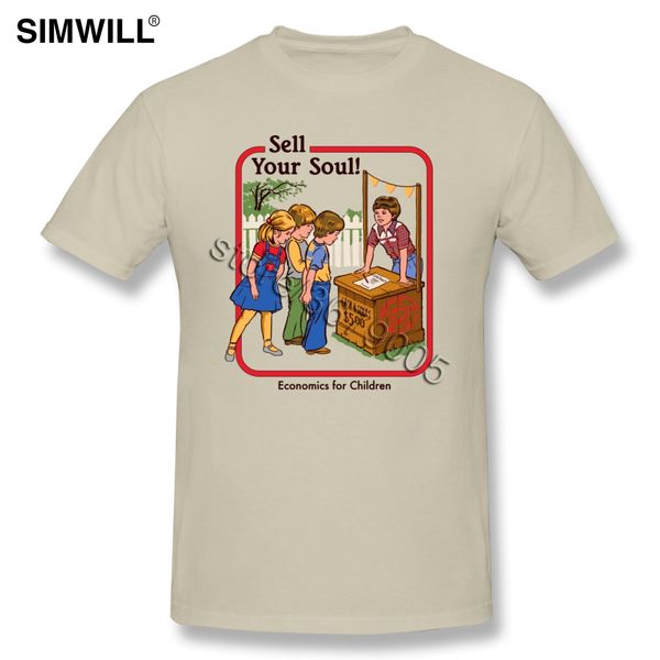 

vintage sell your soul t-shirts mens funny short sleeves eco cotton tees o neck t shirt slim fit fashion tshirt