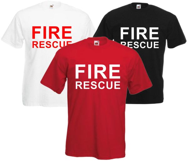 

rescue fancy dress t shirt tee retro s-xxl post fireman firewoman