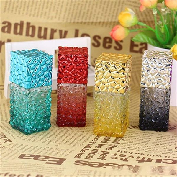 

colour perfume bottle 25ml square glass spray bottles separate loading portable for women outdoor travel popular 3 1hx h1