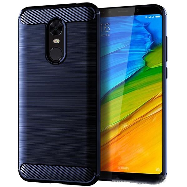 

case for redmi 5 plus carbon fiber texture design durable light shockproof cover slim fit soft tpu silicone gel bumper case
