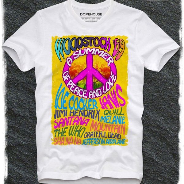 

t shirt woodstock festival joee cocker janis joplin hippie hipster