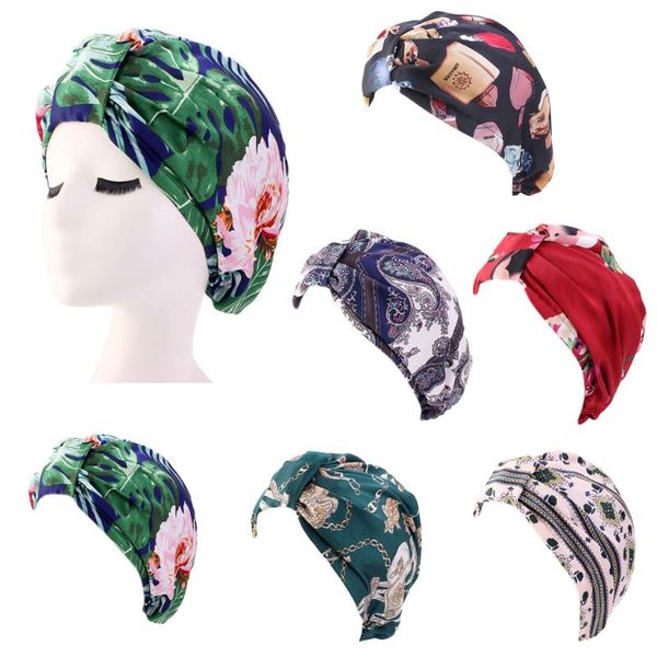 

turban head wrap scarf beanie cap ,silky shawl hair headwrap