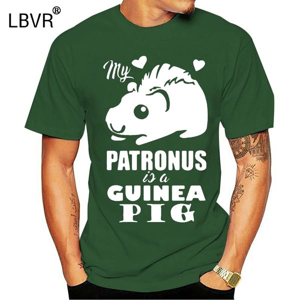 

2019 мужчин мои patronus является guinea pig смешной короткий рукав рубашки хлопок gold