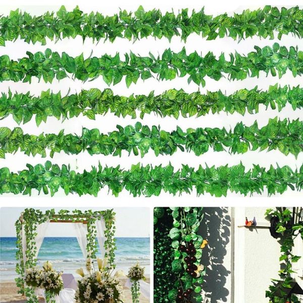 

12pcs fake artificial ivy leaves hanging greenery garlands wedding party decor