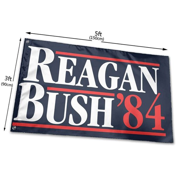 Reagan Bush-Flaggen und -Banner 3x5, nationaler All-Country-Custom-Druck zum Aufhängen, 150 x 90 cm, 100D-Polyester