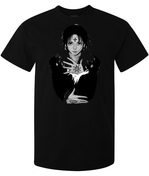 

2020 new arrival men fashion hunter x hunter spider head chrollo lucifer phantom troupe men t shirt black printing shirt