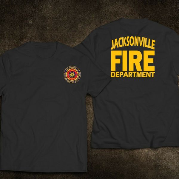 

new florida jacksonville fire department fire and rescue unique design tees summer men's hip hop street men t shirts