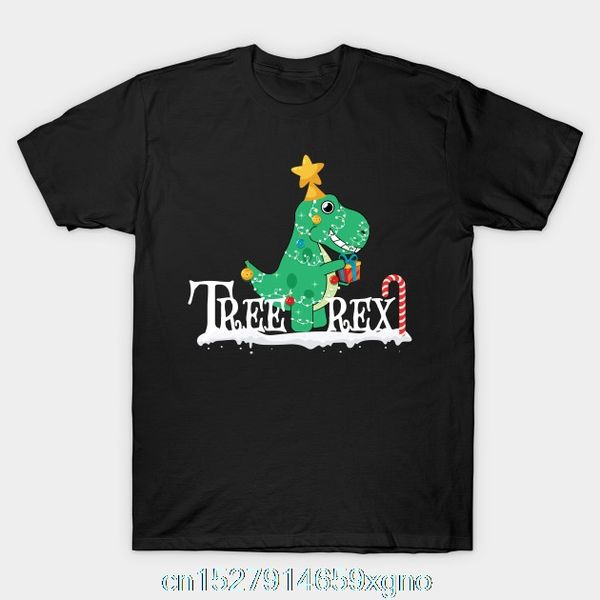 

printed christmas tree rex funny dinosaur t-rex t-shirt men t shirt cotton tshirt o-neck short-sleeve women t-shirt