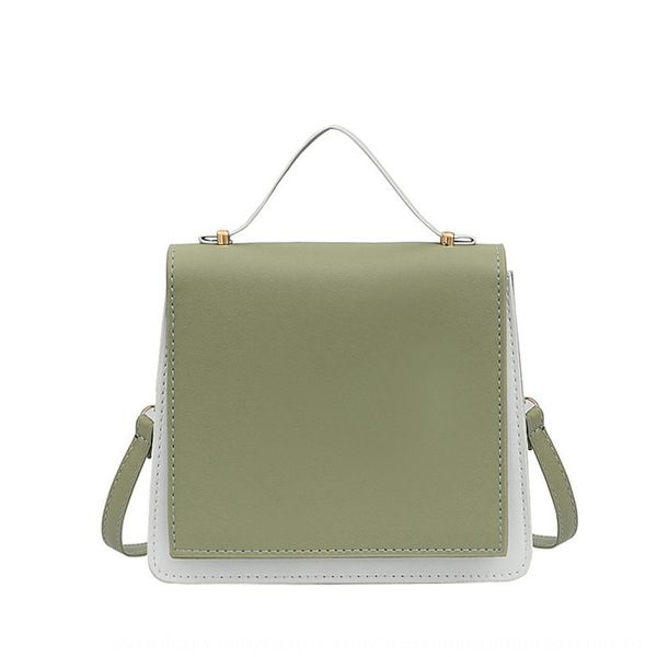 

2019 trendy women's korean style all-match hand contrast color pu new bagshoulder bag shoulder bagmessenger bag al2by