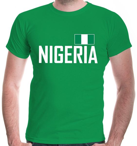 

t-shirt 2019 fashion men fashion design flag footballer t-shirt nigeria movie tee