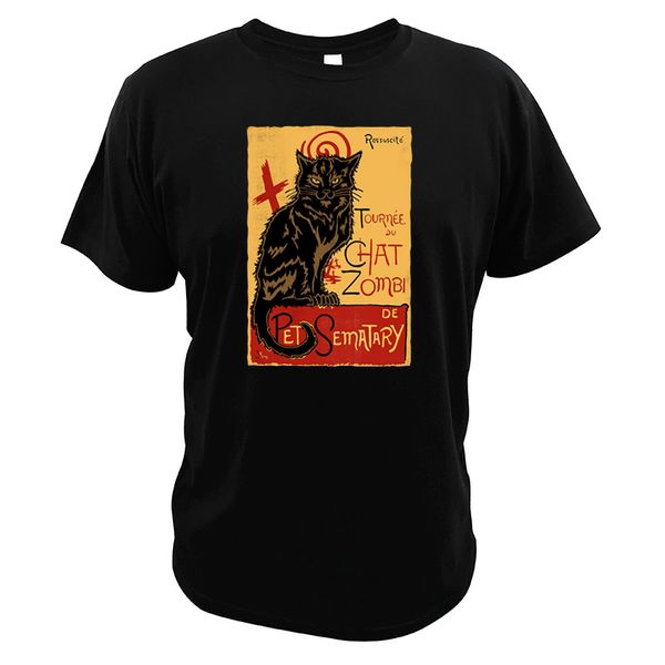 

the walking dead t shirt cat chat zombie pet sematary tee 100% cotton fashionable cool t-shirt