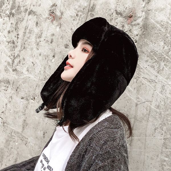 

new arrival fashion wild thick sweet solid women hat autumn winter warm cute comfortable fresh temperament earmuffs soft hat