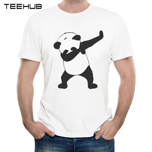 

new arrivals 2019 men's summer fashion dabbing panda printed short sleeve t-shirt cool soft tee
