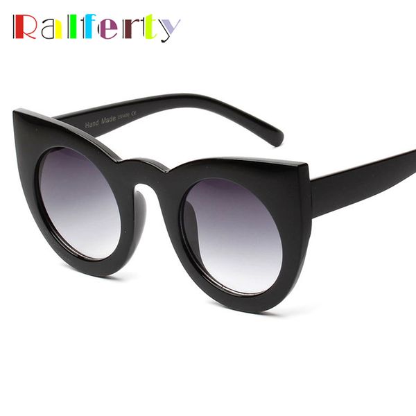 

ralferty 2020 vintage cat eye sunglasses women retro sun glasses for woman cateye sunglass black female shades uv400 oculos a295, White;black