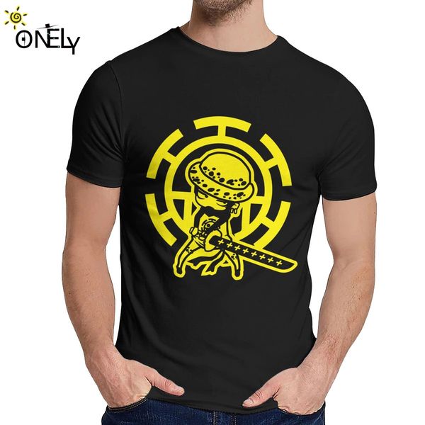 

one piece trafalgar d t shirt for new custom pure cotton t-shirt round collar