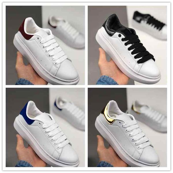 

2020 wedding platform fashion party men women shoes sneakers leather velvet black white red flat casual shoes platform trainers 5-11