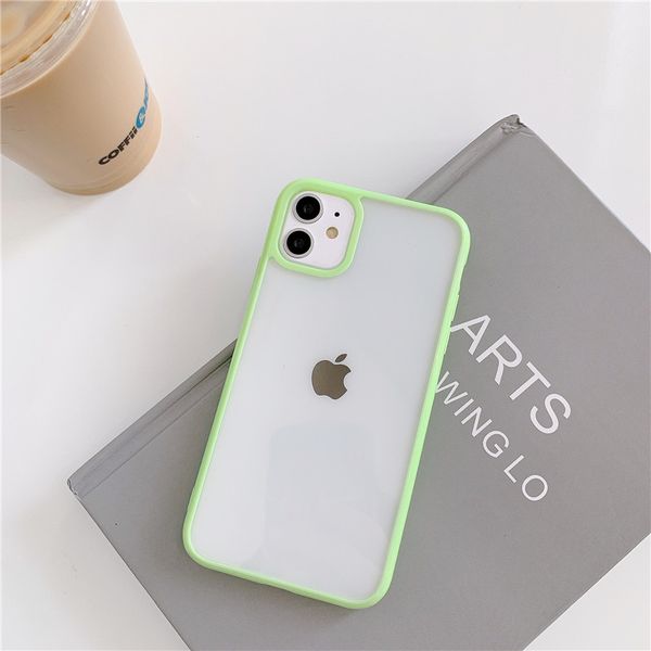 

iphone xr case soft acrylic back cover transparent for iphone 11pro max xr x xs max 8 7 plus se2020 shockproof colorful bumper