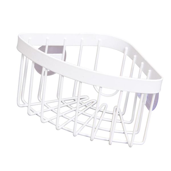 

kitchen sponge caddy brush holder suction sink rack organizer home white