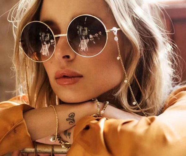 

jewelry fashion simple white imitation pearl glasses chain alloy chain halter neck anti-skid glasses for women wholesale, Silver