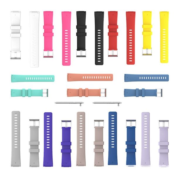 

colorful soft silicone replacement wearable strap bracelet smart wristband for fitbit versa band smart watch strap