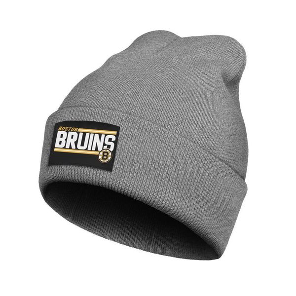 

iconic collection on stripe logo boston bruins team men and women beanie knitted oversized cartoon print knitted hat, fine knit hockey, Blue;gray