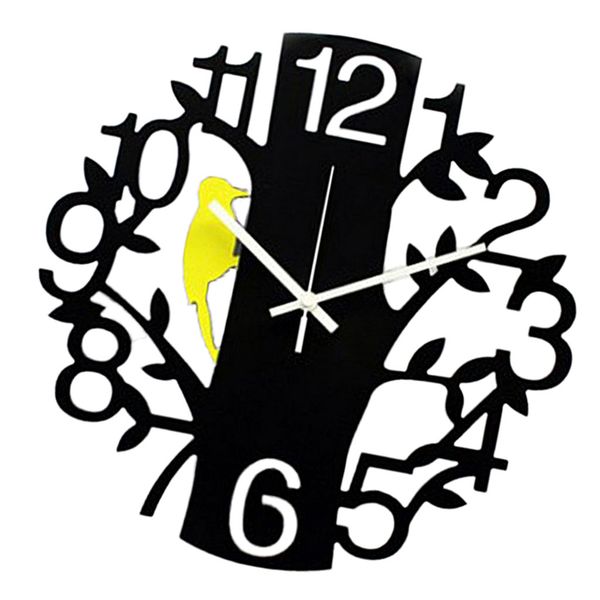 

diy 3d tree wall clock large mute wall stickers for living room bedroom home decoration 12inch