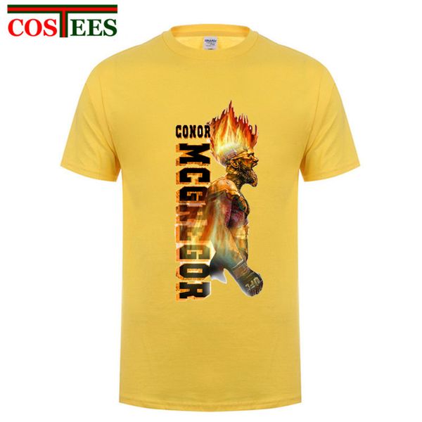 

cool man streetwear conor mcgregor king t shirts men mma featherweight fighter tshirt cotton short sleeve ufc conor fire t-shirt