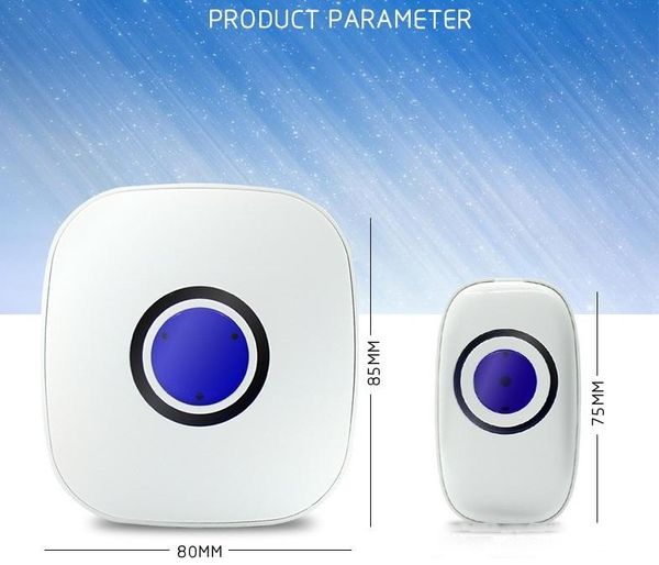 

k1710 wireless door bell 36 songs eu/us plug long distance remote control receiving motion sensor doorbells 50set/ lot