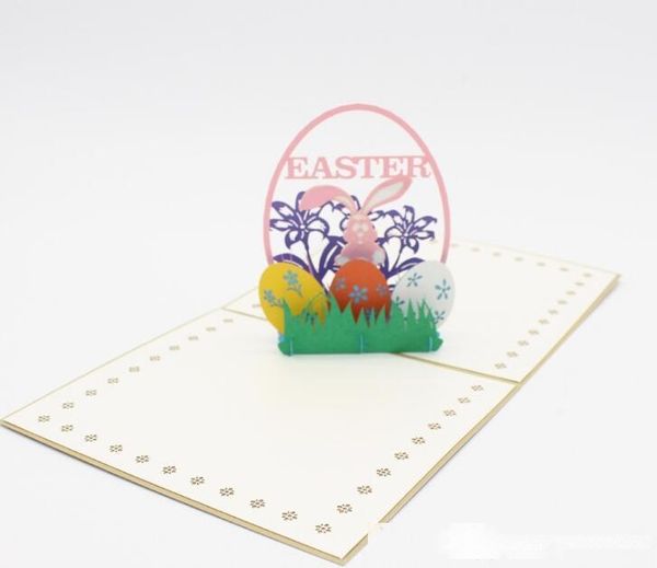 

3d pop up easter greating card rabbit bunny happy easter blessing card easter festival party supplies