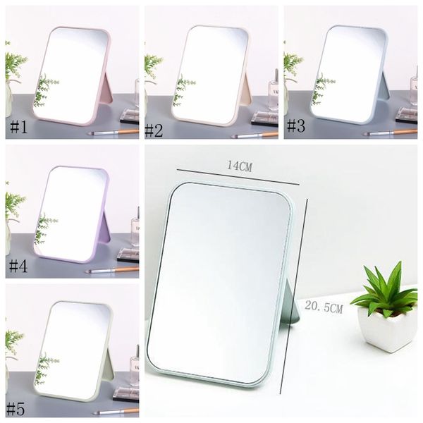

high list makeup mirror deskcolorful vanity mirror folding portable large square princess mirror 20.5x 14 cm eea910-8